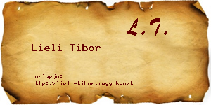 Lieli Tibor névjegykártya